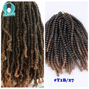 Twist <strong>Hair</strong> <strong>Extensions</strong> <strong>Ombre</strong> Crochet Braids Synthetic Braiding <strong>Hair</strong> Burgundy 10pieces/batch Fluffy Spring <strong>Black</strong> Brown 8'' 110g