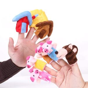 8 cm kleine süße Plüsch benutzer definierte Spielzeug Fabrik weiche Baby Tier Finger puppen - Product Image 4