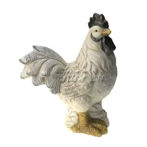 Jardin statue animalière grande terre cuite Poulet