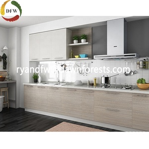 Modern daire tarzı melamin mutfak dolabı kuvars tezgah dahil musluk menteşe aksesuarları yapay mermer malzeme - Product Image 3