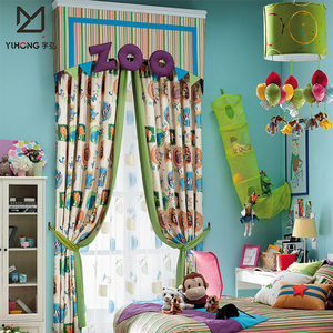 Buena calidad zoo cartoon <span class=keywords><strong>cortinas</strong></span> <span class=keywords><strong>confeccionadas</strong></span> impresas en línea para los niños - Product Image 1