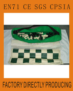 यात्रा शतरंज सेट Vinyl प्लास्टिक से बनाया और कपड़ा - Product Image 4