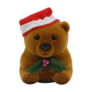 Animal Shape Bear <strong>Flocked</strong> Carton Ring Earring Packing <strong>Box</strong> - Product Image 1
