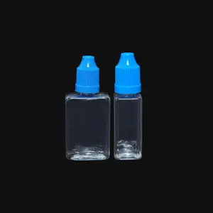 30ml長方形プラスチックPETドロッパーボトル10ml15ml液滴ボトル透明プラスチックオイルドロッパーボトル