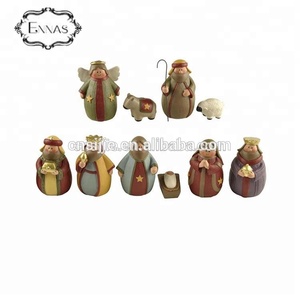 De noël Polyresin Religieux Bande Dessinée Crèche Ensemble Catholique Figurines - Product Image 1