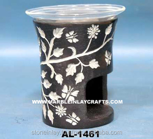 Natural Black Soapstone Aroma Oil Burner - Product Image 1