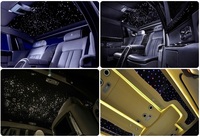 Fibre optique lumineuse, éclairage LED scintillant de 16W avec télécommande RF 24 touches, pour un plafond de voiture, moteur RGBW
