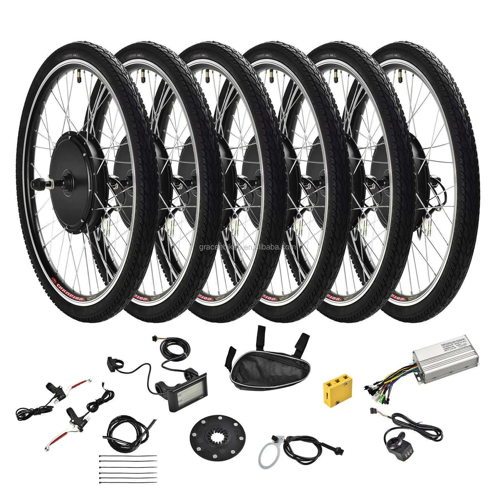 Kit de motor de cubo eléctrico para bicicleta, con pantalla, 500W, 36V, 48V