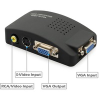 Convertidor JustLink RCA Composite S-Video BNC AV VGA de Entrada a Salida con 1 Año de Garantía para CCTV DVR PC Laptop TV Proyector