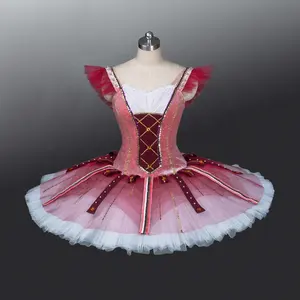 Freies Schiff! Tanz Frauen Paquita Variation Firebird Bühnentanz Tutu halbes Ballett Tutu lila Kinder Bluebird Princes Ballett Tutu