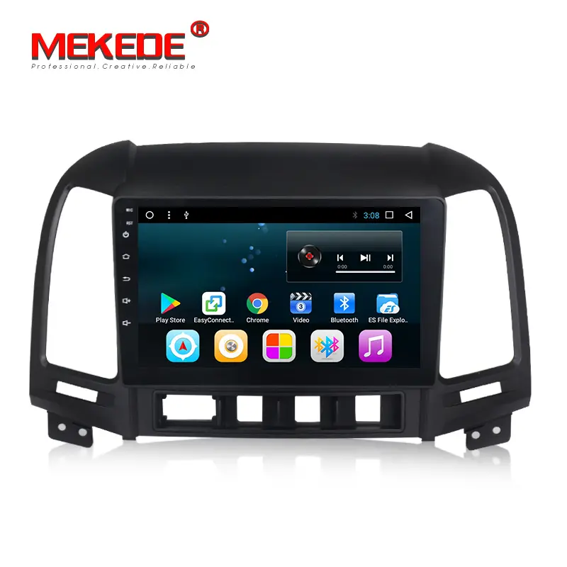MEKEDE 9 "touch screen Topway T3 android 8.1 quad core android lettore <span class=keywords><strong>dvd</strong></span> dell'automobile Per Hyundai Santa Fe 2006 -2012 con 2 + 16 GB wifi