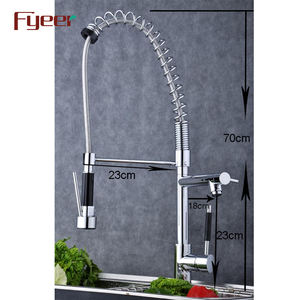 Robinet robinet pour évier de cuisine à retrait, <span class=keywords><strong>Double</strong></span> Spray, grande taille - Product Image 6