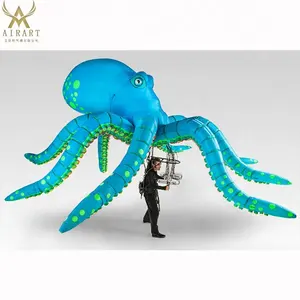 Popular Sale Inflatable Octopus Puppet Walking Mascot Inflatable Jellyfish Balloon Parade Animal