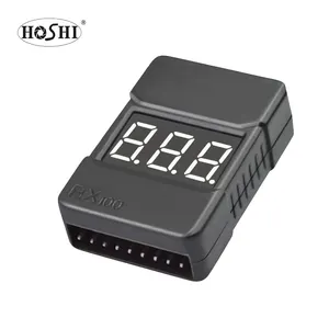 Hoshi 새로운 HotRc BX100 1-8S Lipo 배터리 전압 테스터/저전압 부저 알람/배터리 전압 검사기 듀얼 스피커