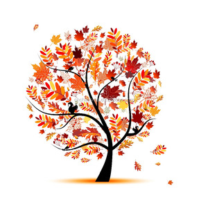 foglie rosse autunno di disegno adesivi <span class=keywords><strong>murali</strong></span> decalcomania - Product Image 1