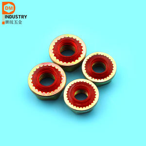 Tuerca de Seguridad <span class=keywords><strong>M16</strong></span> con Brida, Acero al Carbono con Acabado Zincado, Estándar DIN, Tuerca Hexagonal - Product Image 1