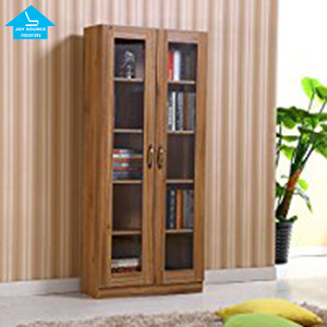 Estantería de madera sencilla y moderna, estilo de Panel de diseño tradicional <span class=keywords><strong>con</strong></span> puerta de vidrio <span class=keywords><strong>para</strong></span> el hogar, cocina, <span class=keywords><strong>muebles</strong></span> escolares, almacenamiento de <span class=keywords><strong>libros</strong></span> - Product Image 1