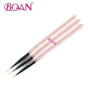 BQAN Chất Lượng Cao Biểu Tượng Tùy Chỉnh Kolinsky Tóc Acrylic Mỏng Lót Dùng Một Lần Nail Brush Nhà Máy Bán Buôn