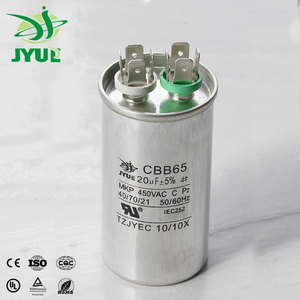 <span class=keywords><strong>Condensateur</strong></span> <span class=keywords><strong>Cbb65</strong></span> 35uf 50uf fourni par l'usine JYUE pour le démarrage et le fonctionnement des pompes à eau, forme ovale et ronde - Product Image 4