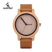 BOBO VOGEL A22 trendy bamboe handgemaakte saat erkek houten horloge met custom logo