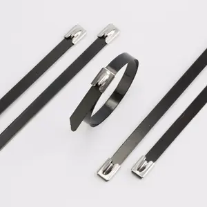 Full Coated Cersion Wioo Prevent Static Electricity Ball Lock Stainless Steel Cable Ties
