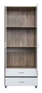 Nouveau Design <span class=keywords><strong>80</strong></span> <span class=keywords><strong>cm</strong></span> <span class=keywords><strong>Largeur</strong></span>, 2 Portes 2 Tiroirs Mélamine Bois Placard Mural Organisateur Armoire Placard Armoire - Product Image 3