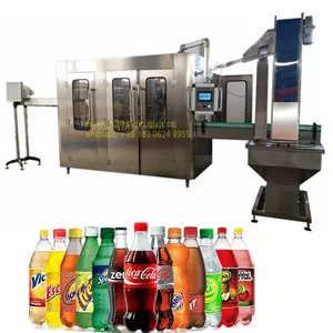 Máquina de embalagem de pepsi, garrafa plástica de linha de enchimento csd, mistura carbonada de refrigerante e máquina de enchimento