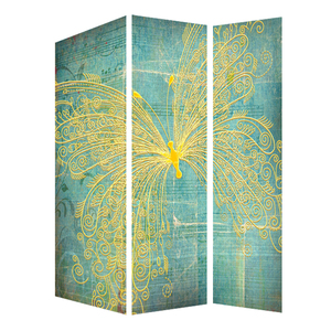 <span class=keywords><strong>Paravent</strong></span> en Toile Pliable à 3 Panneaux, Design Papillon, Style Moderne, Bon Marché - Product Image 3