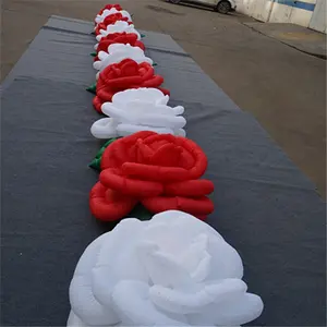 wedding deco inflatable flower chain stage decorative inflatabler rose flower chain blow up rose flower