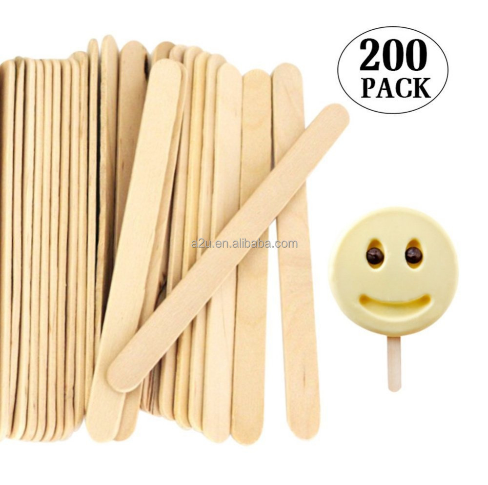 En vrac en bois bâtons de crème glacée pour popsicle
