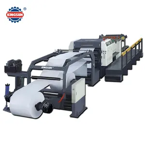 Paper Roll To Sheet Cutting Machine KINGSUN KS-1400A Model Servo Control Roll Sheeter Automatic Paper Reel To Sheet Cutting Machine