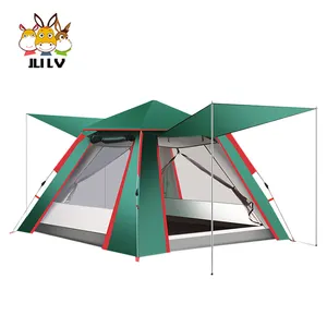 ultralight כיפת אוהל Suppliers-4 איש אוהלי תרמילאים עם טביעת רגל-קל משקל שני דלת Ultralight כיפת קמפינג דיג אוהל 7.9ft x7.9ft