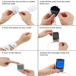 Máquina de masaje de cuello y hombros con terapia infrarroja de pulso eléctrico popular 24 TENS y estimulador muscular para masaje de alivio del dolor - Product Image 6