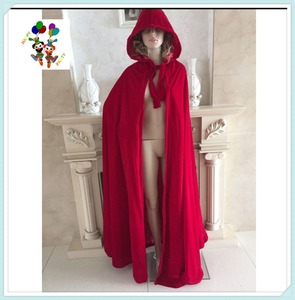 Colore nero e rosso velluto reversibile <span class=keywords><strong>donna</strong></span> con cappuccio Halloween Fancy Dress Cape HPC-0593 - Product Image 4