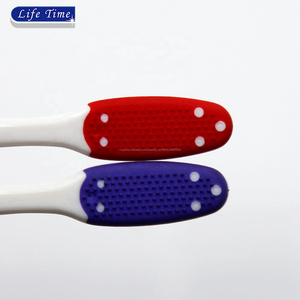 OEM diseño hermoso <span class=keywords><strong>grupo</strong></span> de edad adulta casa uso manual cepillos cepillo de dientes con limpiador de lengua - Product Image 6