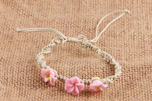 GH-02 fabricación fábrica Hawaii Cordón de cera Flor de <span class=keywords><strong>Fimo</strong></span> de la arcilla del polímero joyería barata de la pulsera - Product Image 6