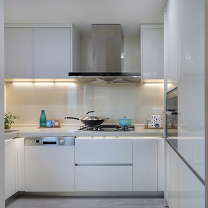 Armoires de Cuisine Modulaires modernes Blanc Brillant Laqué Meubles De Cuisine - Product Image 3