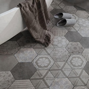 Cina italiano grigio antiscivolo esagonale porcellana piastrelle decorative a parete pavimento della cucina backsplash - Product Image 2