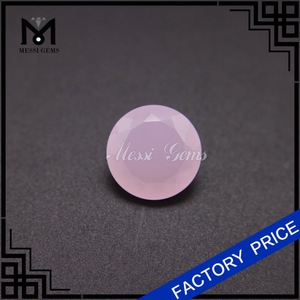 Forma de la piedra preciosa de cristal de cuarzo rosa 10mm ronda - Product Image 1