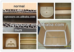 อ่างล้างมือทำจากเซรามิก,อ่างล้างมือได้รับการรับรอง Ce ทรงสี่เหลี่ยมผืนผ้า - Product Image 4