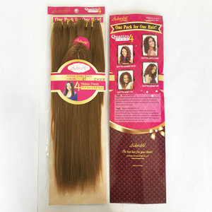 Adorable Cheveux Synthétiques 4 Pièces et une Fermeture Supérieure dans un Pack Yaki 12"14"16"18" Cheveux à Tresser Yaki - Product Image 3