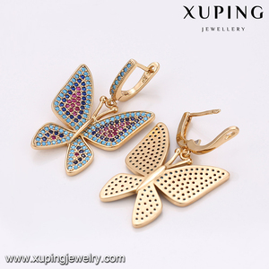 64258 بالجملة التركية مجوهرات اكسسوارات متعدد الألوان فراشة مجوهرات مطلية بالذهب مجموعة - Product Image 5