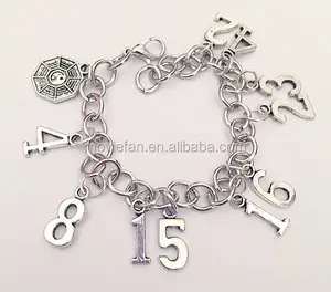 Lost inspired Numbers Charm Bracelet Dharma Initiative Jewelry Lost Tv Show Jewelry