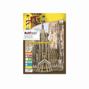 Rompecabezas 3D DE PAPEL DE LA Sagrada Familia, modelo de Catedral de la Basílica de Barcelona, juguete de Arquitectura de España DIY para niños, regalo de viaje para niños y niñas - Product Image 4