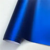 ICE Blue Pembungkus Vinil Krom Matte, untuk Pembungkus Mobil Penutup Foil Logam dengan Gelembung Udara Ukuran Bebas 1,52x/20M 5x67ft