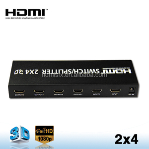 3.5 mm sortie audio et sortie optique 2 x 4 commutateur <span class=keywords><strong>HDMI</strong></span> <span class=keywords><strong>Splitter</strong></span> soutien 5.1 canal audio - Product Image 2