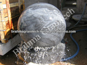 Fontaine à boules en granit poli de style unique avec pierre à blocs de filature Style et forme uniques - Product Image 4