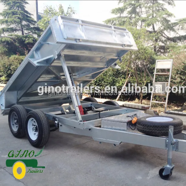 10*6 loading 2ton galvanised plant trailer with Cable disc brake