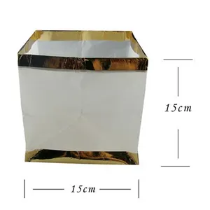 Square Shape Biodegradable Paper Floating Water Lantern