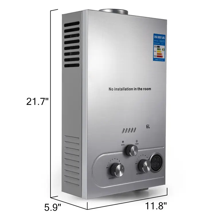 Auto-bescherming Rvs 6L Instant Boiler Warm Water Convector Kachels
